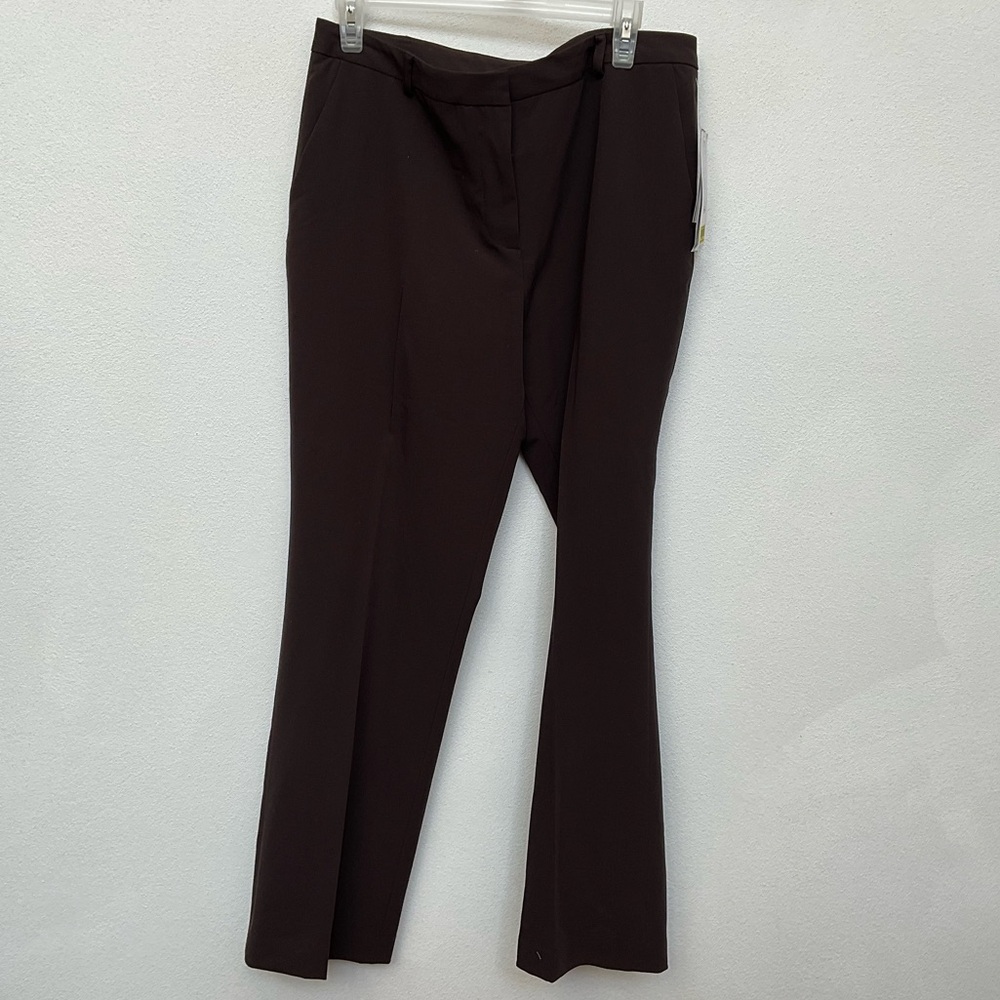 NWT Nygard Collection Chocolate Brown Step Into Stretch Dress Pants Size 10P